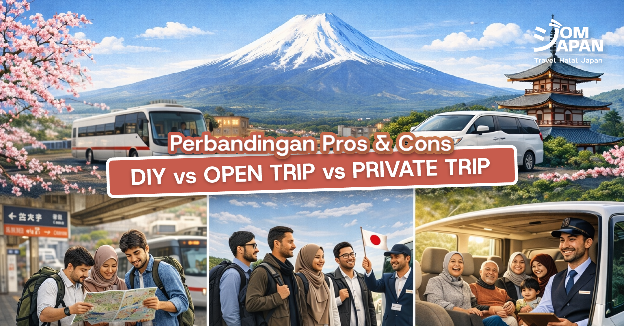 Perbezaan DIY Trip, Open Trip dan Private Trip Jepun: Mana yang Terbaik?